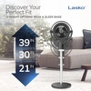image:imageLasko Whirlwind Orbital Motion Pedestal Fan with WhisperForce DC Technology 25fts Airflow 25dBA Night Light 24Hr Timer Adjustable Height Remote Control 21 39 Gray APDC215
