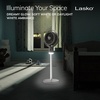 image:imageLasko Whirlwind Orbital Motion Pedestal Fan with WhisperForce DC Technology 25fts Airflow 25dBA Night Light 24Hr Timer Adjustable Height Remote Control 21 39 Gray APDC215