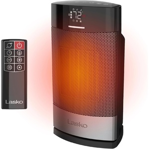 image:imageLasko 12 Ellipse Ceramic Tabletop Space Heater  Remote  Silver  CD12951Black