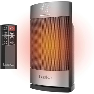 image:imageLasko 12 Ellipse Ceramic Tabletop Space Heater  Remote  Silver  CD12951Silver