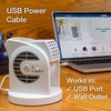 image:imageLasko MyCool D300 Mini USB Desk Fan with 40in USB Cable and Bonus AC Adapter  Small Quiet Portable Personal 2Speed Fans for Staying Cool at Home Work Office Dorm Car and Travel WhiteWhite