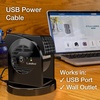 image:imageLasko MyCool D300 Mini USB Desk Fan with 40in USB Cable and Bonus AC Adapter  Small Quiet Portable Personal 2Speed Fans for Staying Cool at Home Work Office Dorm Car and Travel WhiteBlack